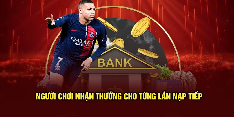Người chơi nhận thưởng cho từng lần nạp tiếp